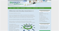 Desktop Screenshot of biovalley.de