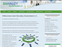 Tablet Screenshot of biovalley.de